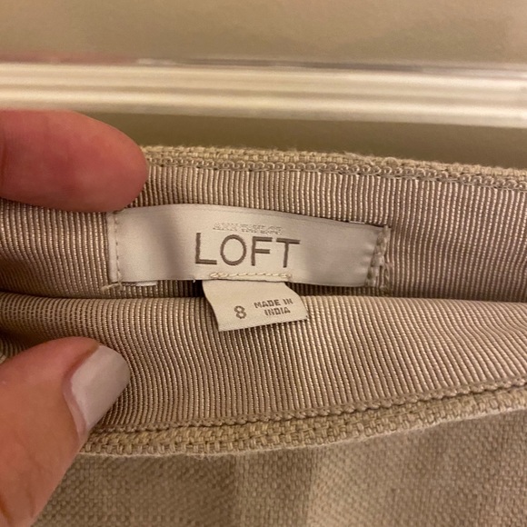 Loft Tan Linen Skirt! Size 8 - Picture 3 of 3